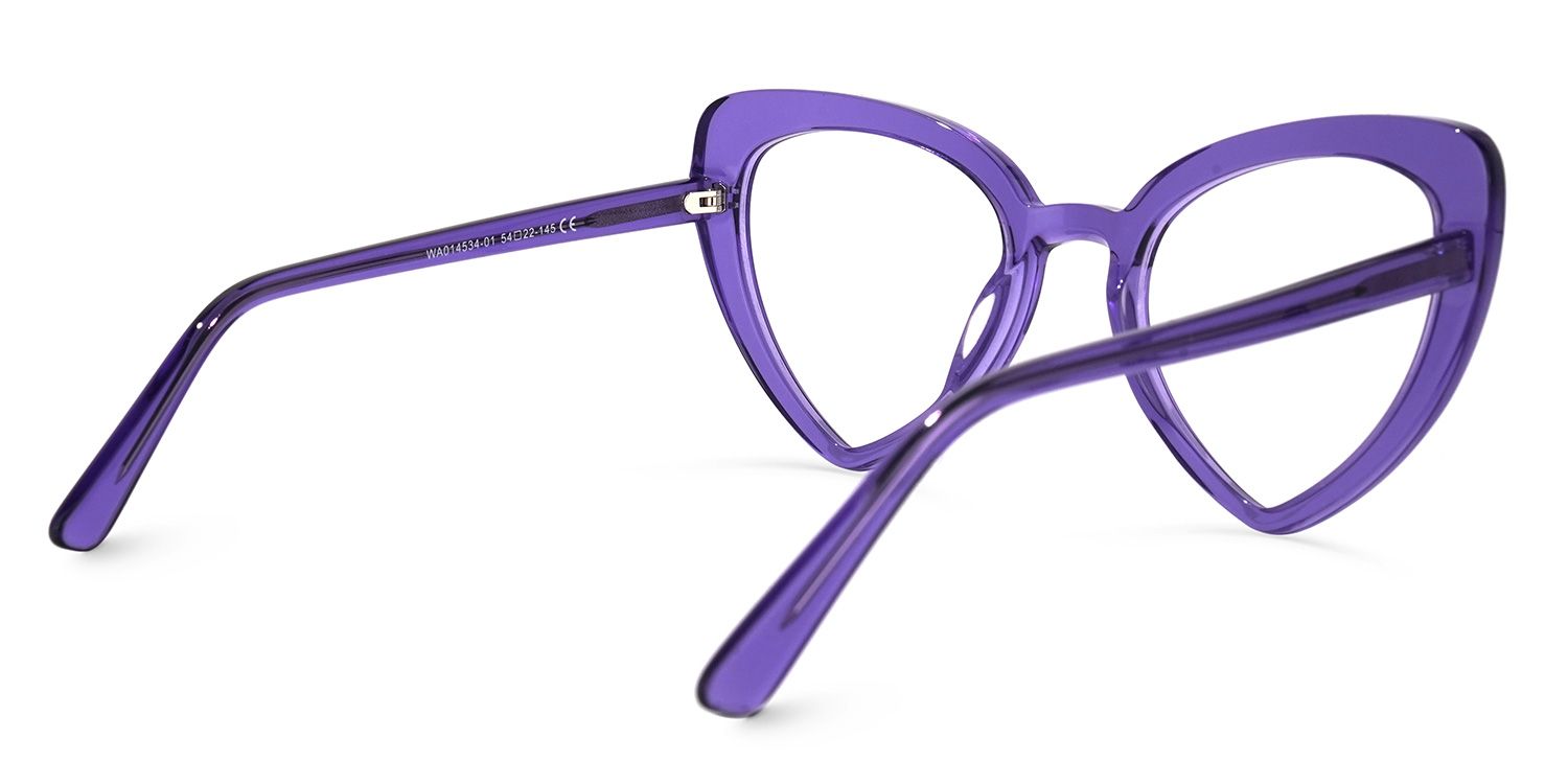 Morris - Geometric Purple Eyeglasses - 3