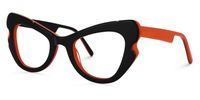 Cat Eye Black Eyeglasses | Vooglam.com Front View