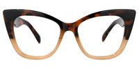 Mathews - Cat Eye Brown Eyeglasses | Vooglam Angle View