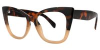 Mathews - Cat Eye Brown Eyeglasses | Vooglam Front View