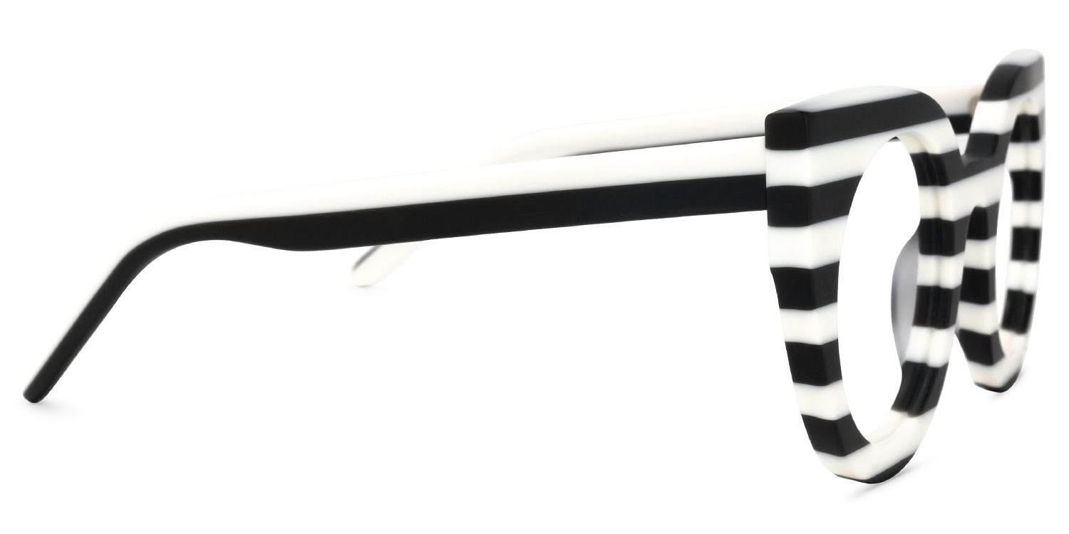 Marisa - Cat Eye White/Black Eyeglasses product detail 4