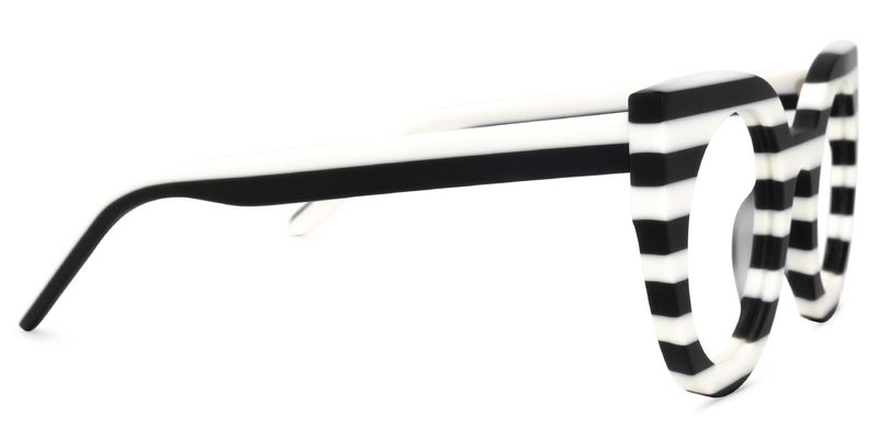 Marisa - Cat Eye White/Black Eyeglasses - 4