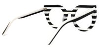 Marisa - Cat Eye White/Black Eyeglasses - 3