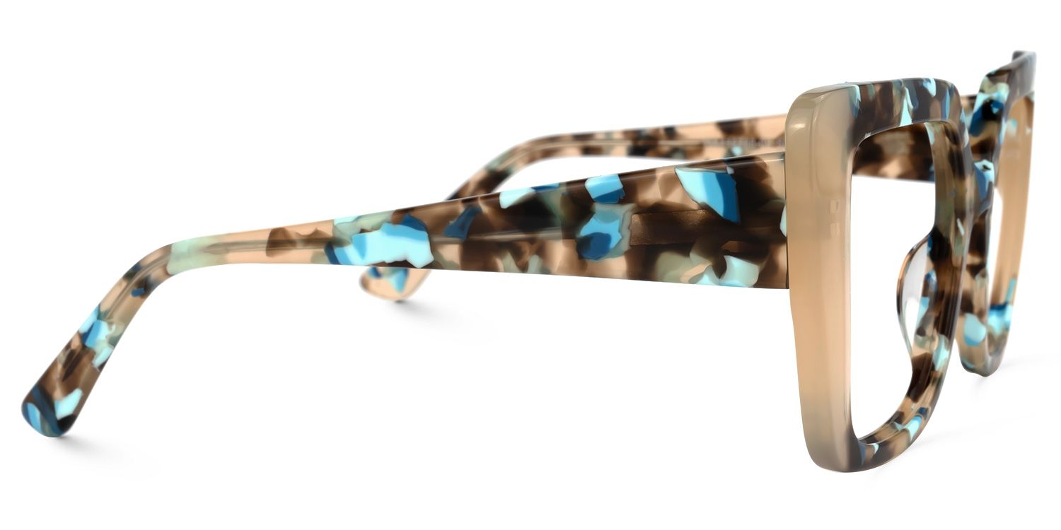 Giuseppina - Square Champagne Eyeglasses | Vooglam 4