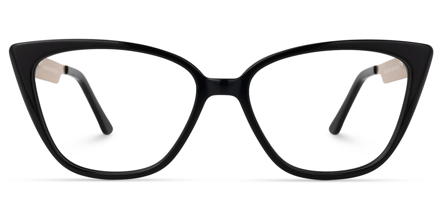 Meghan - Rectangle Black Eyeglasses product detail 2