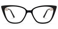 Meghan - Rectangle Black Eyeglasses - 1