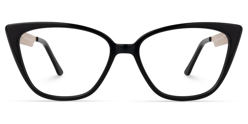 Meghan - Rectangle Black Eyeglasses