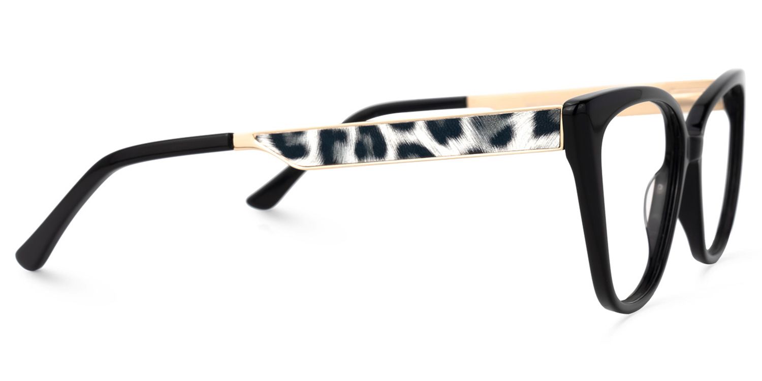 Meghan - Rectangle Black Eyeglasses product detail 4