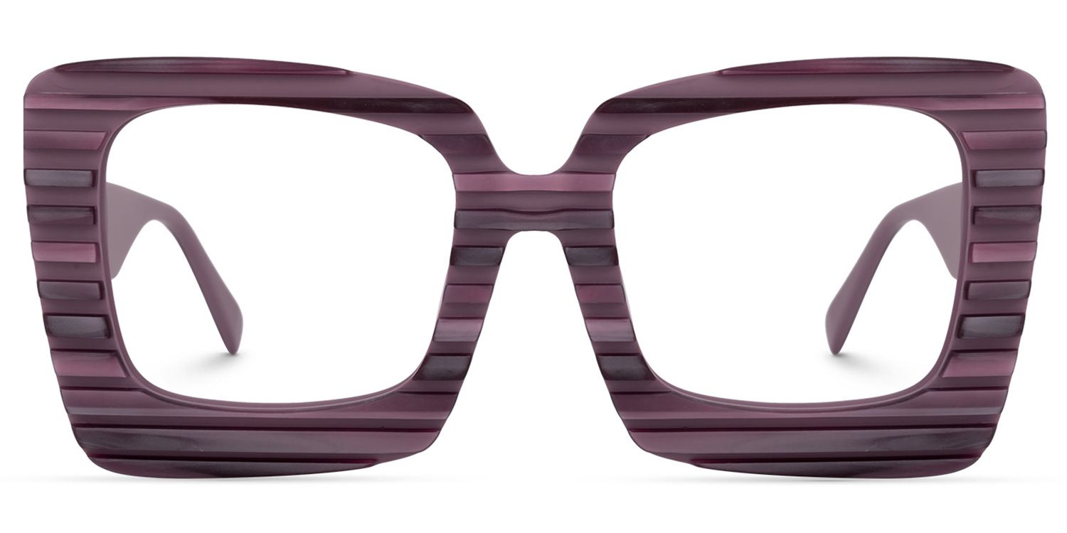 Jazmine - Square Purple Eyeglasses product detail 2