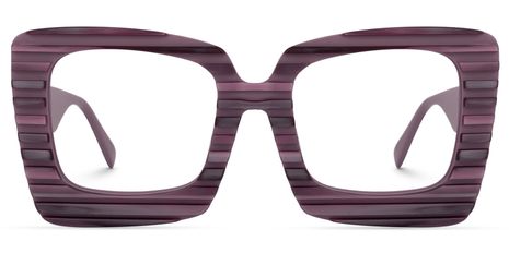 Jazmine - Square Purple Eyeglasses