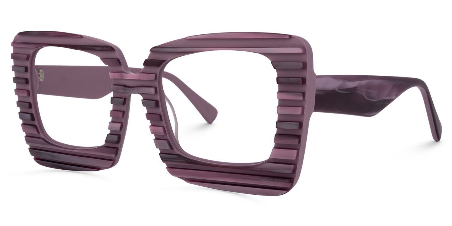 Square Purple Eyeglasses | Vooglam.com Front View