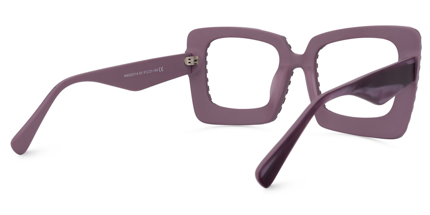 Square Purple Eyeglasses - 3