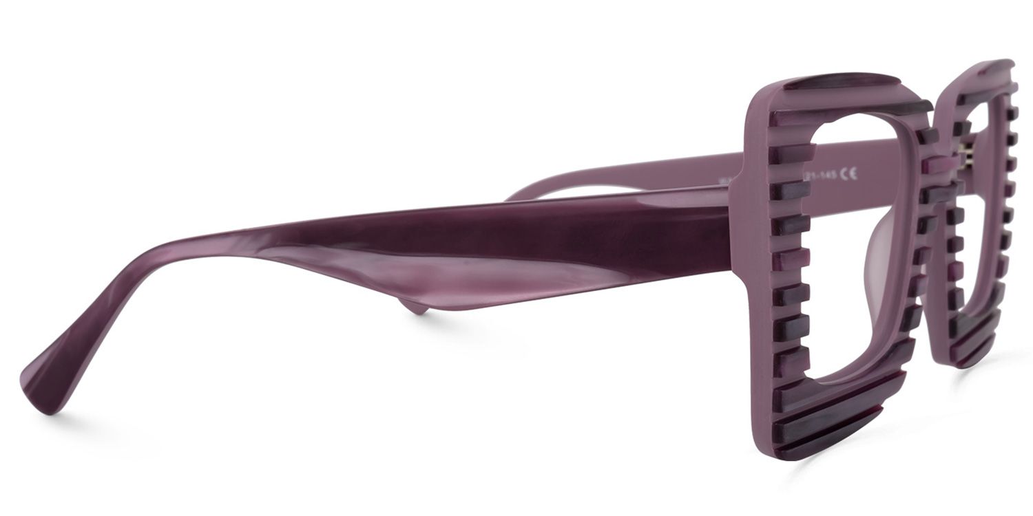 Jazmine - Square Purple Eyeglasses product detail 4