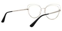 Cat Eye Silver Eyeglasses | Vooglam.com Side View