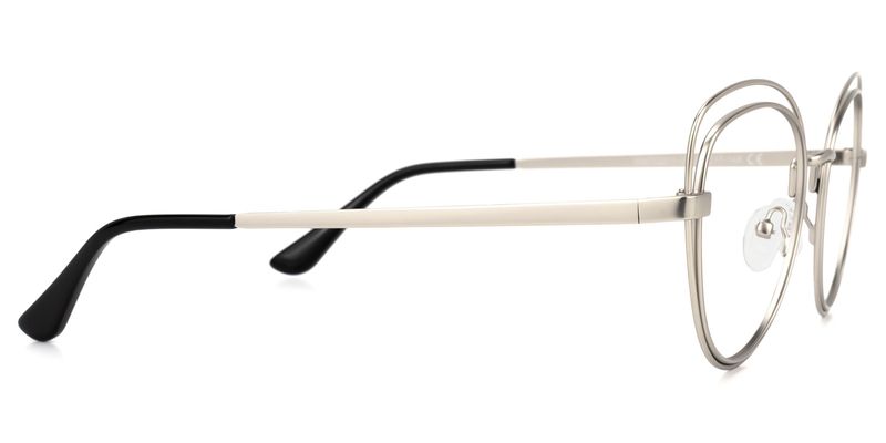 Thomas - Cat Eye Silver Eyeglasses - 4