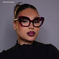 Zuzanna - Cat Eye Purple/Floral Eyeglasses - 7