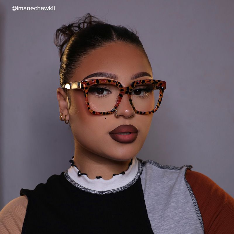 Martha - Square Floral Eyeglasses - 6