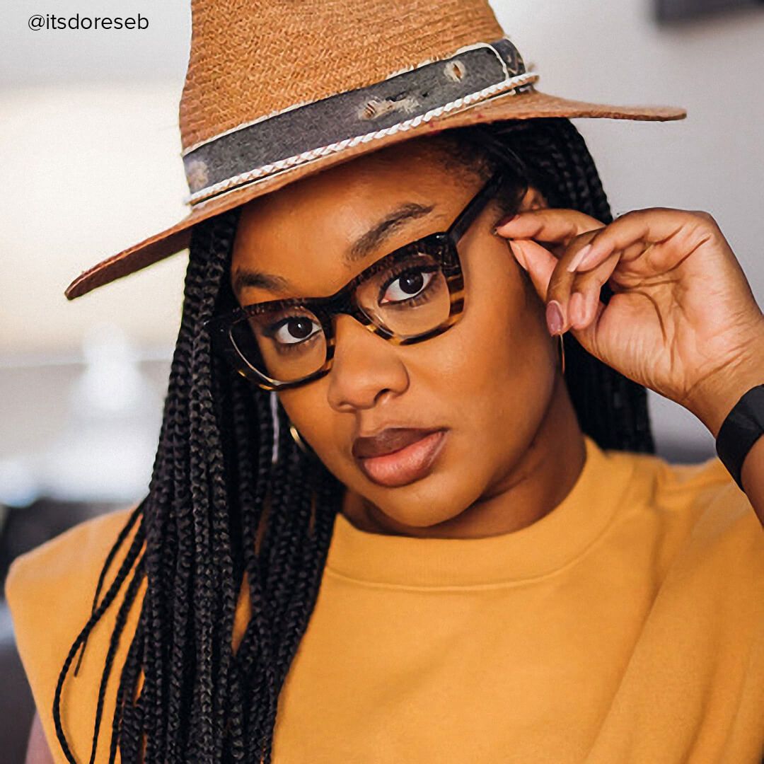 Jaina - Butterfly Champagne Eyeglasses - 5