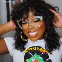 Candice - Crystal Square Eyeglasses - 6