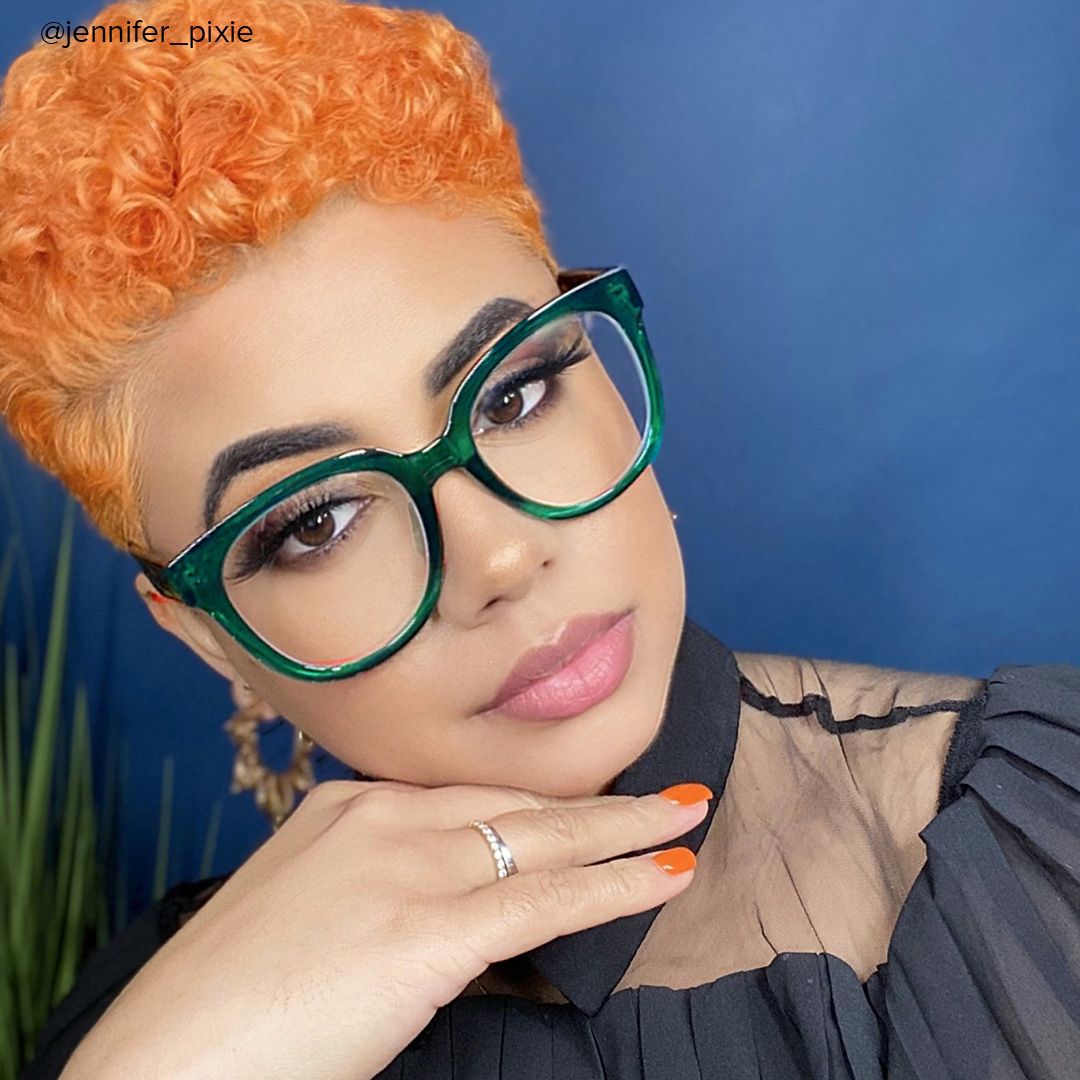 Vernetta - Square Dark/Green Eyeglasses - 10