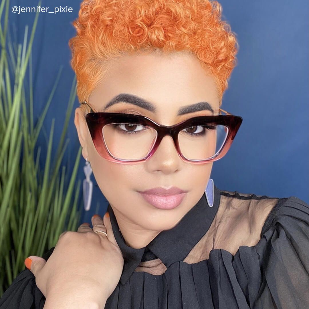 Walburga - Rectangle Purple Eyeglasses - 9