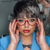 Sylvia - Cat Eye Red Eyeglasses (Z-Shaped Arms) - 8