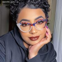 Antoinette - Cat Eye Blue/Orange Eyeglasses - 7