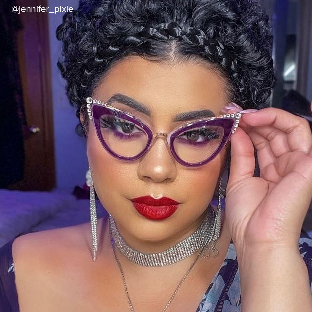 Magdaleno - Cat Eye Purple Eyeglasses - 5