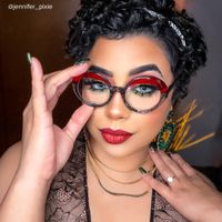 Tammy - Round Black/Crystal Eyeglasses - 6