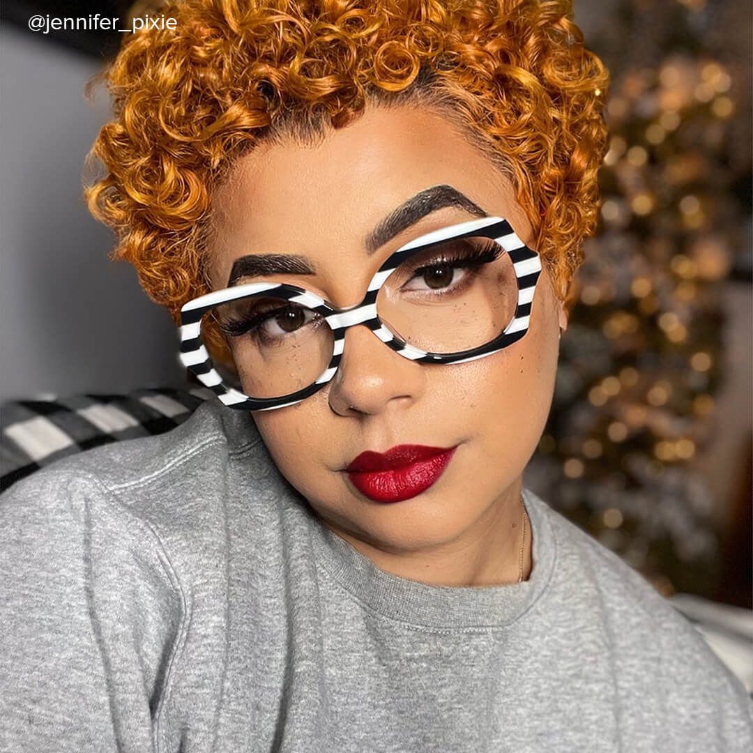 Julietta - Geometric White/Black Eyeglasses - 10