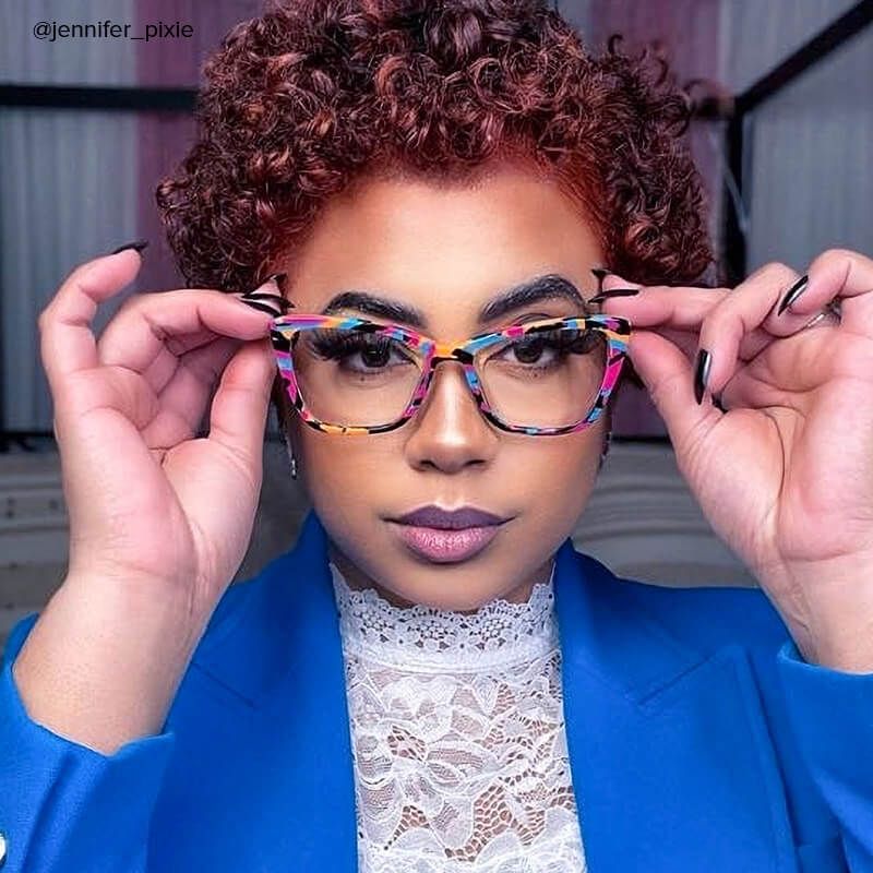 Sanchez - Rectangle Blue/Orange Eyeglasses - 8