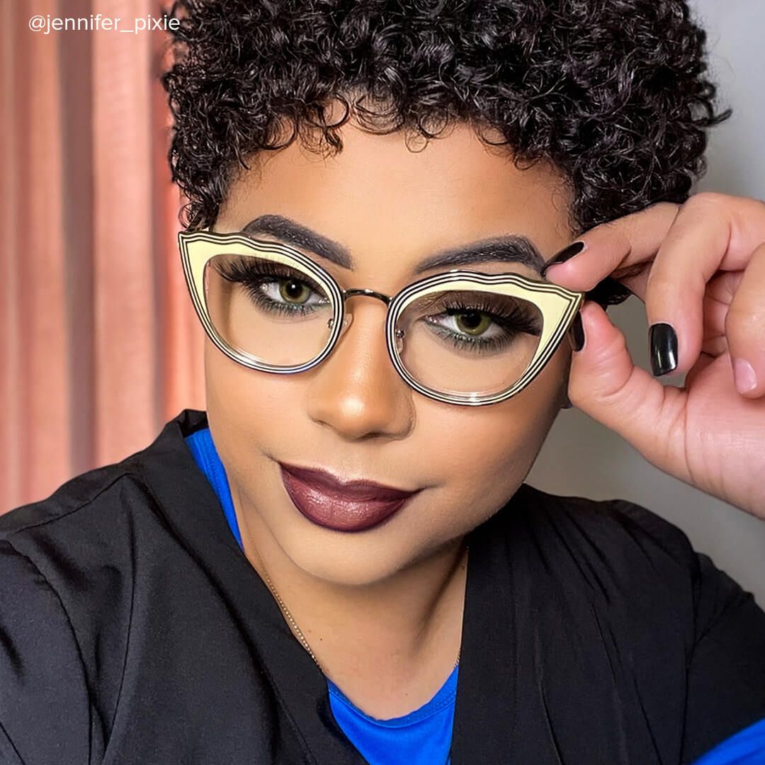 Beasley - Cat Eye Yellow Eyeglasses - 6