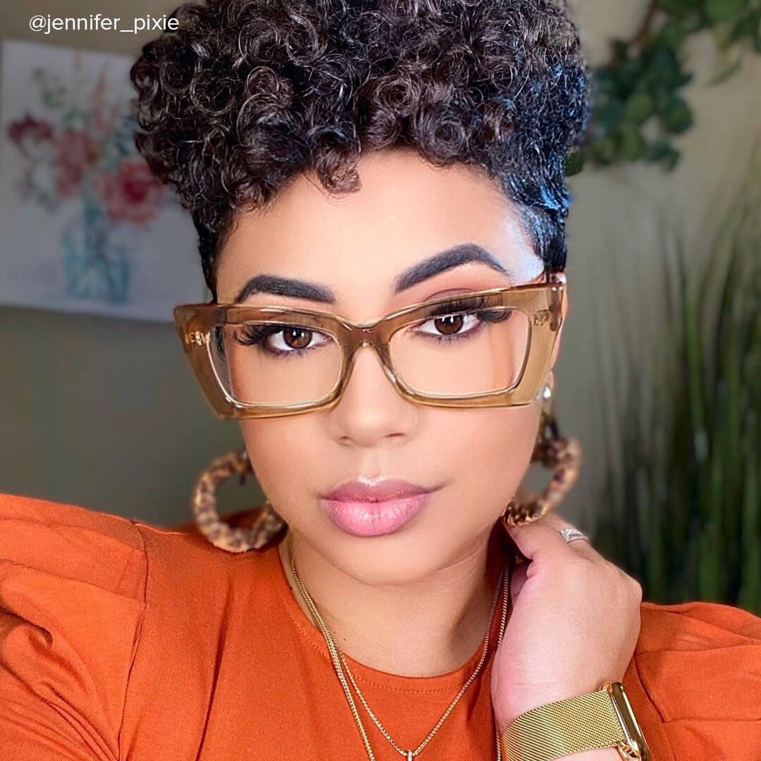 Sarah - Rectangle Tawny Eyeglasses - 8