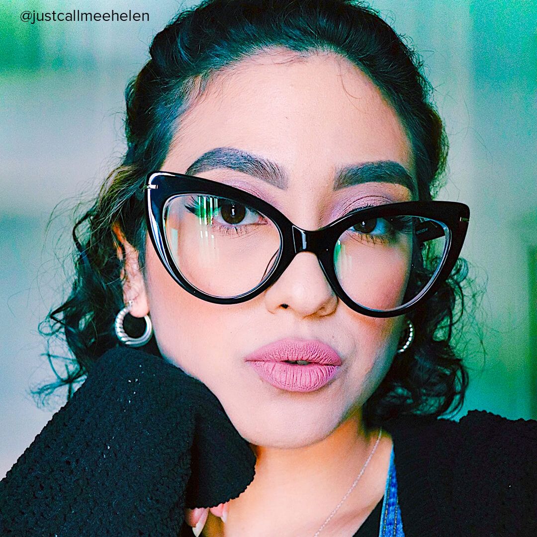 Veromca - Black Cat Eye Glasses - 7