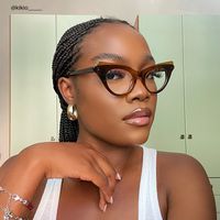 Debra - Cat Eye Brown Eyeglasses - 9