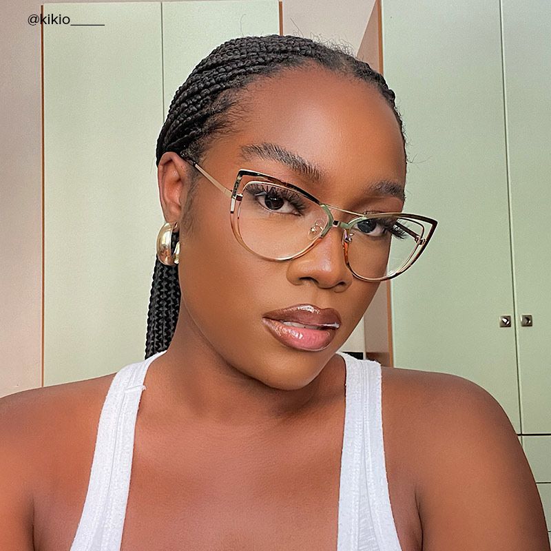 Roselyn - Cat Eye Gold Eyeglasses - 9