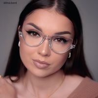 Sylvia  Cat Eye Crystal Clear Eyeglasses - 7