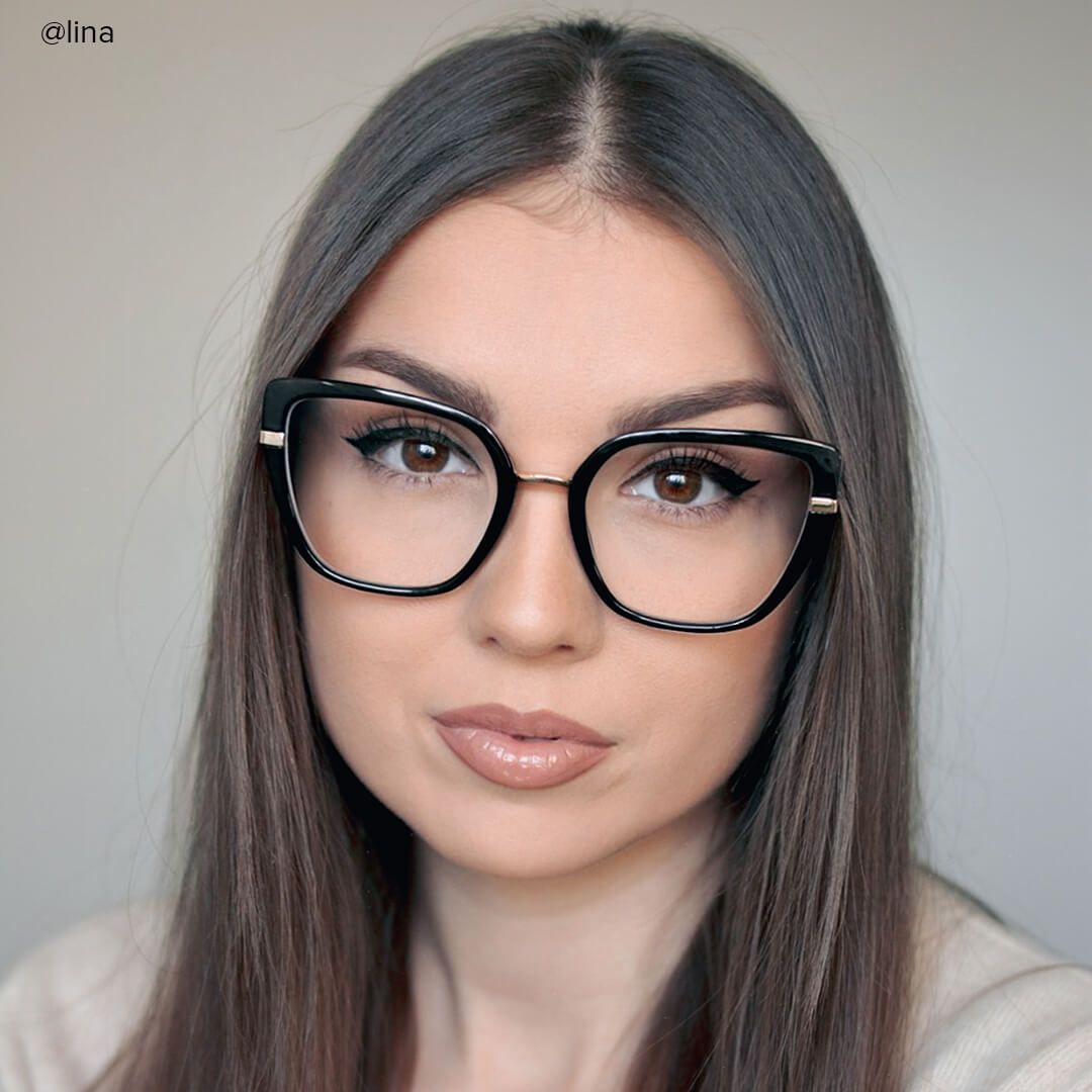 Declan - Rectangle Black Eyeglasses - 8