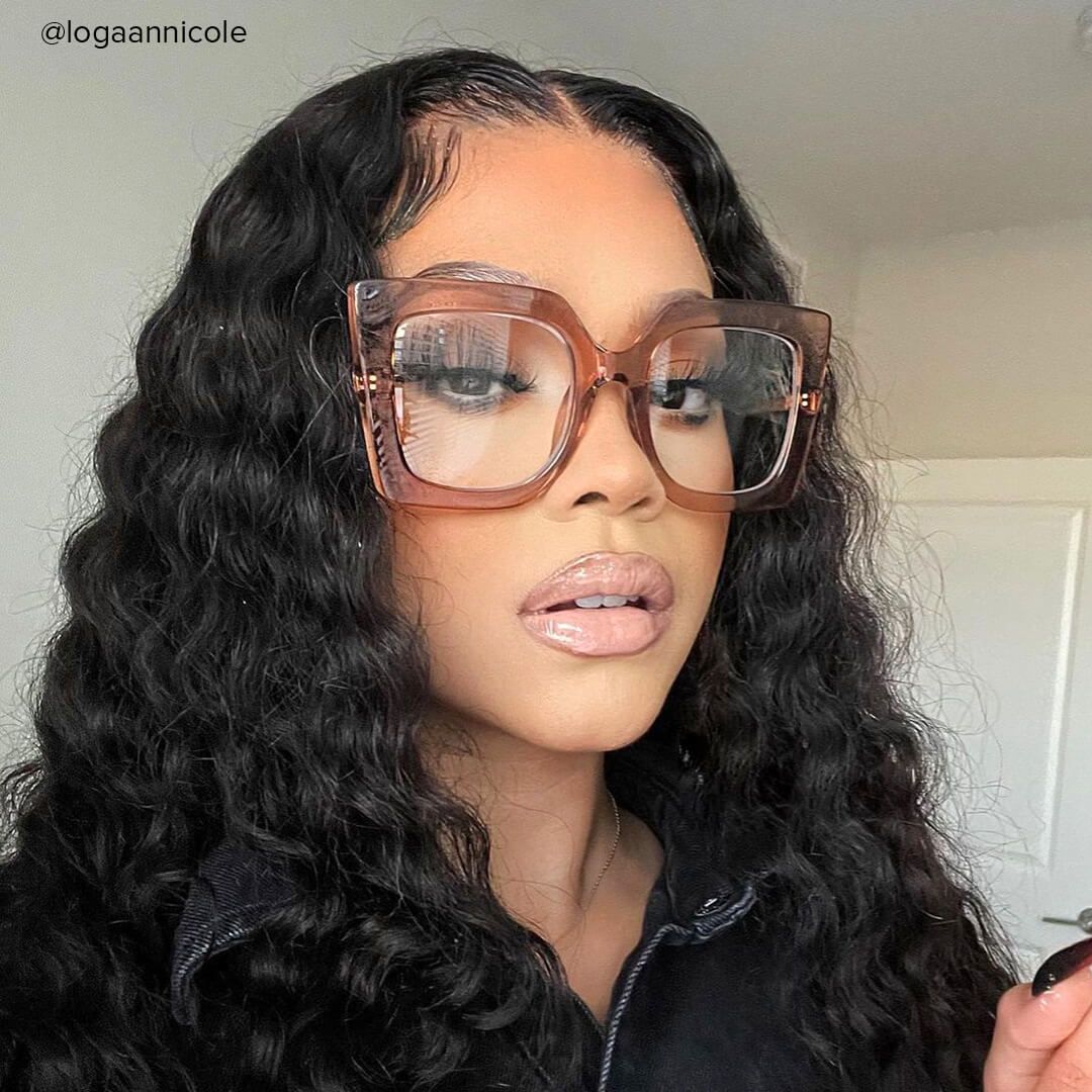 Adrienne - Square Brown Eyeglasses - 7