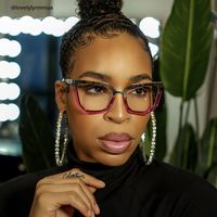 Leeza - Geometric Pink Eyeglasses - 5