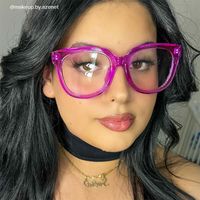 Vernetta - Square Purple Eyeglasses - 5