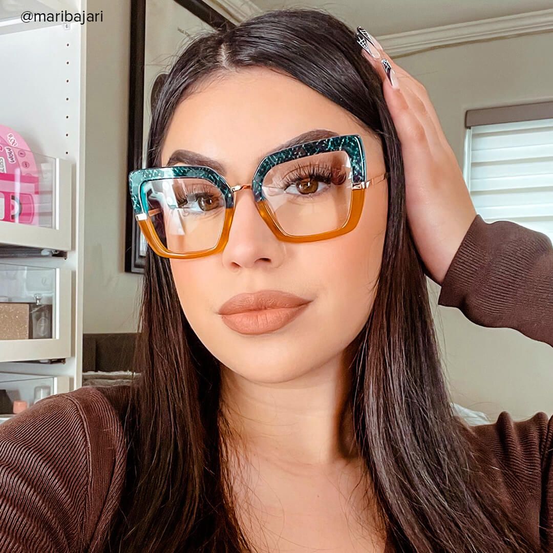 Shavan - Square Blue/Black Eyeglasses - 8