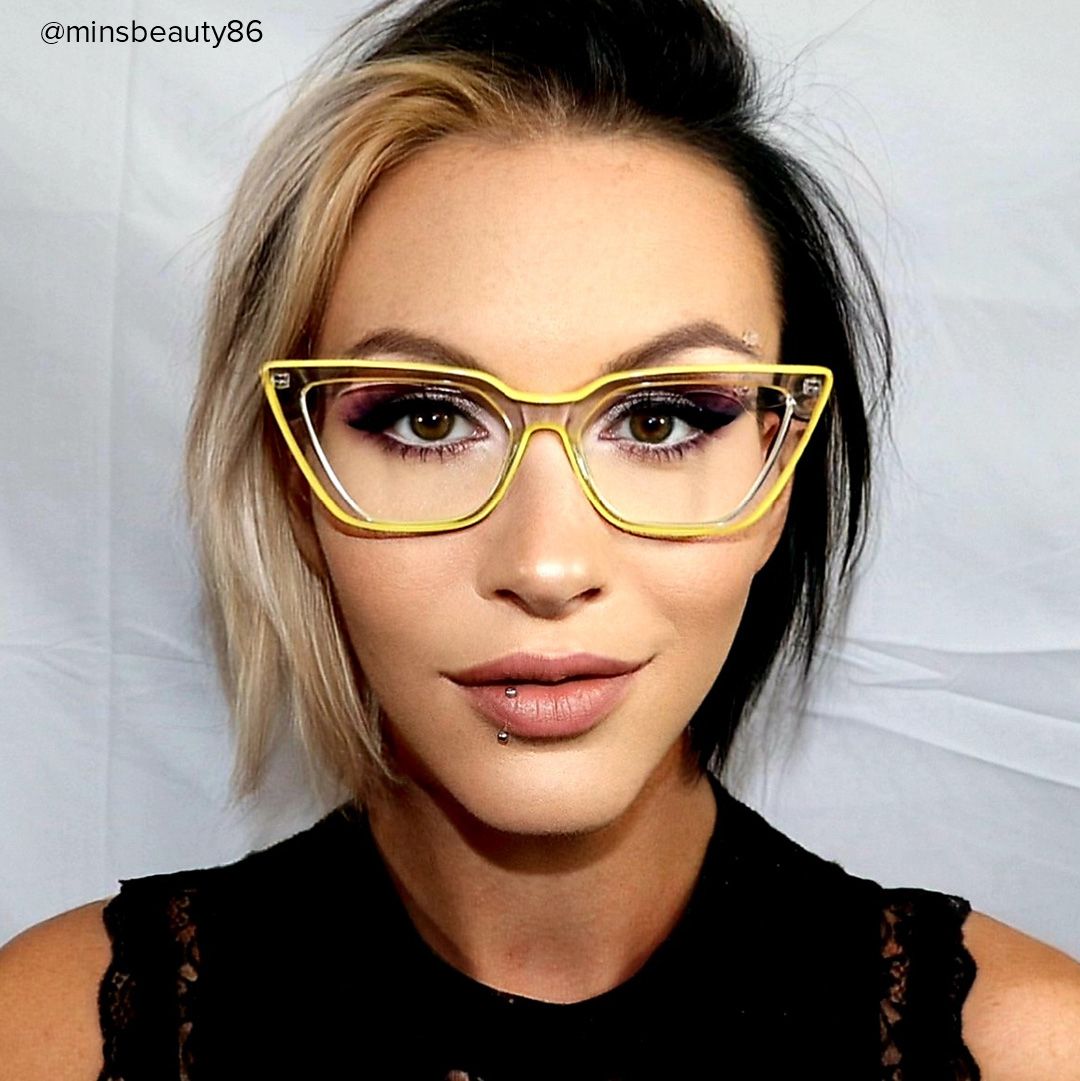 Lyuba - Rectangle Yellow Eyeglasses - 9