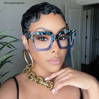 Charisse - Square Two-tone Blue Eyeglasses - 9