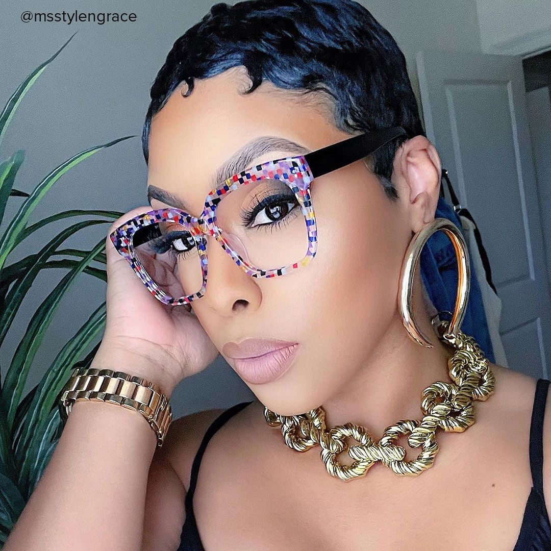 Martha - Square Colorful/Point Eyeglasses - 7