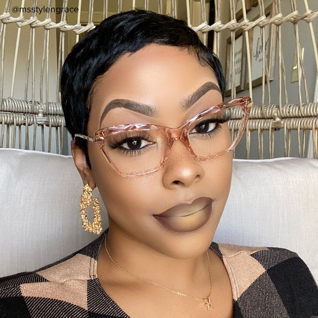 Rectangle Champagne Eyeglasses - 6