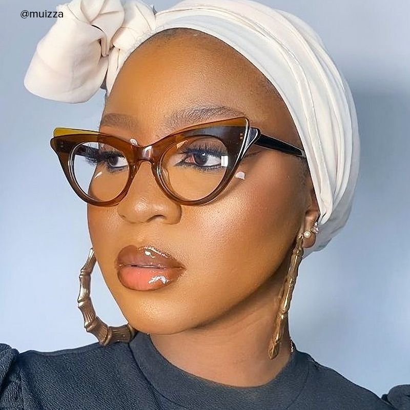 Debra - Cat Eye Brown Eyeglasses - 8