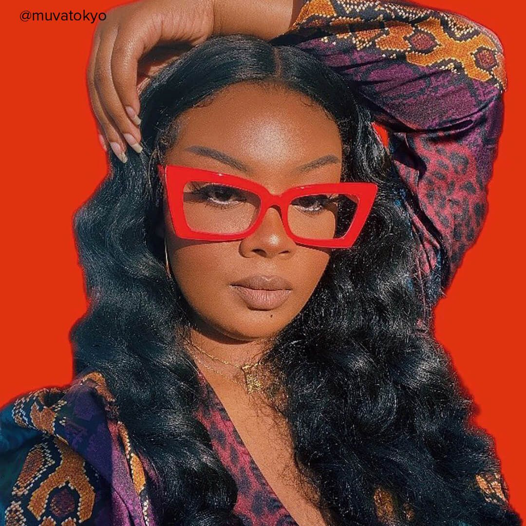 Sarah - Rectangle Red Eyeglasses - 11