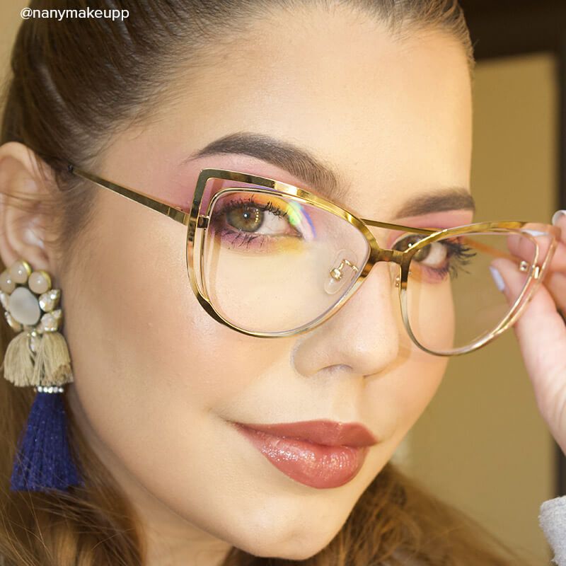 Roselyn - Cat Eye Gold Eyeglasses - 6