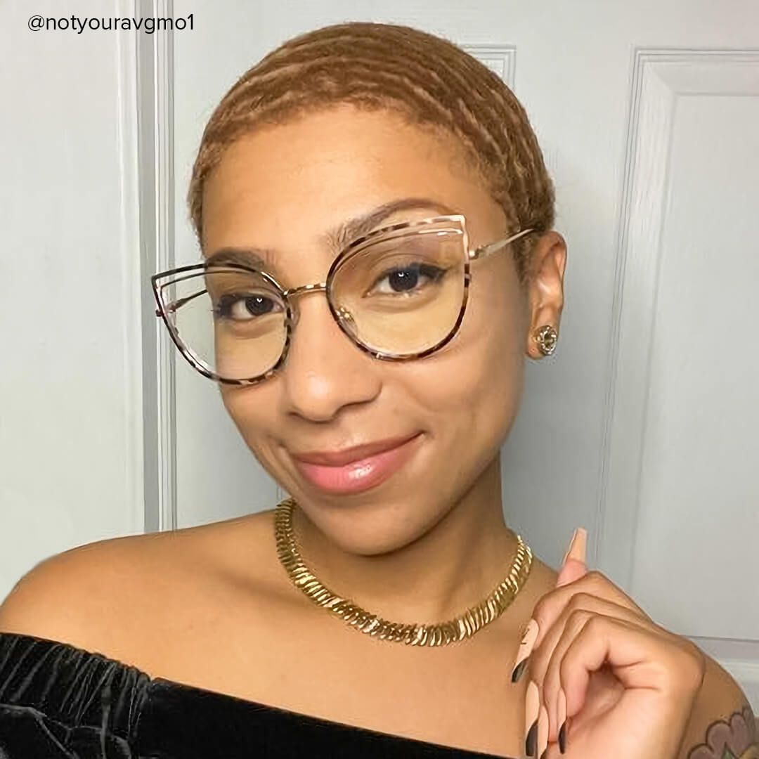 Pearline - Cat Eye Tortoise Eyeglasses - 7